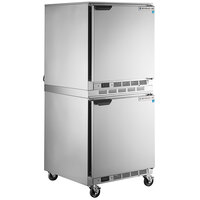 Beverage-Air UCR27AHC-ADA Double Stacked 27 inch Undercounter Refrigerator with 4 inch Casters