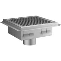 Regency 12 inch x 12 inch 14-Gauge Stainless Steel Floor Sink with Removable Grate