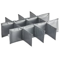 Vollrath VMCOMP12 Gray Replacement 12-Compartment Divider for Medium Catering Bags