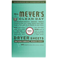 Mrs. Meyer's Clean Day 651365 80-Count Basil Dryer Sheets - 12/Case