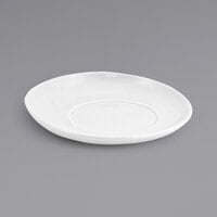 Front of the House DCS047WHP23 Kiln 6 inch Superwhite Porcelain Saucer - 12/Case