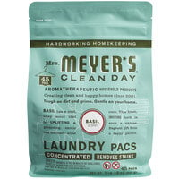 Mrs. Meyer's Clean Day 306115 Basil 45-Count Laundry Detergent Pack - 6/Case