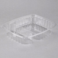 Dart C30DE2R ClearPac 30 oz. Two Compartment Clear Plastic Container - 252/Case