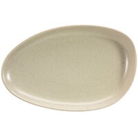Front of the House SPT056MUP20 Kiln 14" x 9" Mushroom Porcelain Oval Plate - 2/Pack