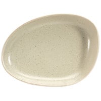 Front of the House DSP032MUP23 Kiln 8" x 6" Mushroom Porcelain Oval Plate - 12/Case