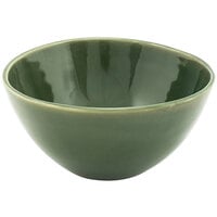 Front of the House DBO154GRP21 Kiln 42 oz. Leek Oval Tall Porcelain Bowl   - 4/Case
