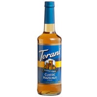 Torani Sugar-Free Classic Hazelnut Flavoring Syrup 750 mL Glass Bottle