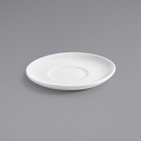 Front of the House DCS059WHP23 Kiln 4 3/4 inch Superwhite Porcelain Saucer - 12/Case