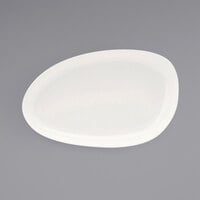 Front of the House DDP062BEP22 Kiln 11" x 7" Vanilla Bean Oval Porcelain Plate - 6/Case