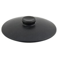 Front of the House DLI133BKC23 Kiln 4 3/4 inch Black Round Stoneware Lid for 16 oz. Ovenware Dish - 12/Case