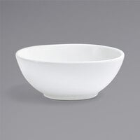 Front of the House DBO153WHP22 Kiln 28 oz. White Oval Porcelain Bowl - 6/Case