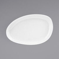 Front of the House SPT056WHP20 Kiln 14" x 9" Superwhite Porcelain Oval Plate - 2/Pack