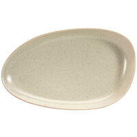 Front of the House DDP062MUP22 Kiln 11" x 7" Mushroom Oval Porcelain Plate - 6/Case