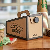 Choice 96 oz. Beverage Take-Out Container with Coffee To-Go Print - 25/Case