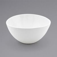 Front of the House DBO154WHP21 Kiln 42 oz. White Oval Tall Porcelain Bowl - 4/Case
