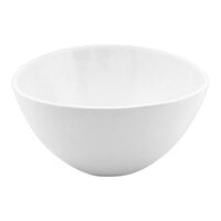 Front of the House Kiln 42 oz. White Oval Tall Porcelain Bowl - 4/Case