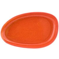 Front of the House DDP062ORP22 Kiln 11" x 7" Blood Orange Oval Porcelain Plate - 6/Case