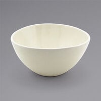 Front of the House DBO154BEP21 Kiln 42 oz. Vanilla Bean Oval Tall Porcelain Bowl - 4/Case