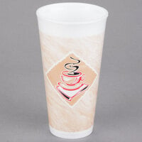 Dart 20X16G ThermoGlaze 20 oz. Cafe G Espresso Customizable Foam Cup - 500/Case