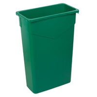 Carlisle 34202309 Trimline 23 Gallon Green Slim Rectangular Trash Can