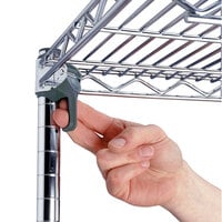 Metro 5AA577C Stationary Super Erecta Adjustable 2 Series Chrome Wire Shelving Add On Unit - 24 inch x 72 inch x 74 inch