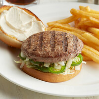 Warrington Farm Meats 5.3 oz. Frozen Burger Patty 85% Lean 15% Fat - 30/Case