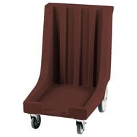 Cambro CD1826HB131 Dark Brown Camdolly with Rear Easy Wheels for 18" x 26" Trays - 80 Tray Capacity