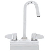 Equip by T&S 5F-4WLX03 Wall Mounted Faucet with 2 13/16 inch Gooseneck Spout, 4 inch Centers, 2.2 GPM Aerator, and Lever Handles