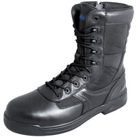 Genuine Grip 5080 Skynight Men's Size 6.5 Medium Width Black Composite Toe Non Slip Full Grain Leather Tactical Boot with Zipper Lock