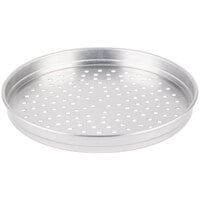 American Metalcraft PHA90121.5 12" x 1 1/2" Perforated Heavy Weight Aluminum Tapered / Nesting Pizza Pan