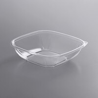 Fineline 15032M-CL Super Bowl Plus 32 oz. Clear Medium Square PET Plastic Bowl - 300/Case