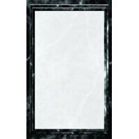 8 1/2 inch x 11 inch Black Menu Paper - Marble Border - 100/Pack