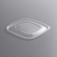 Fineline 15234M-FL Super Bowl Plus Clear Flat PET Plastic Lid for 24, 32, and 48 oz. Medium Square Bowls - 300/Case