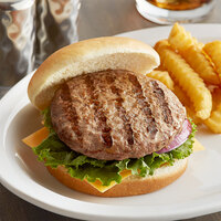Warrington Farm Meats 4 oz. Frozen Burger Patty 85% Lean 15% Fat - 40/Case