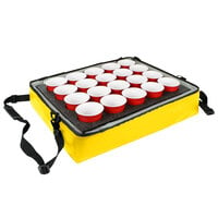 Sterno Yellow Customizable Stadium Insulated Drink Holder / Carrier, 24 inch x 20 inch x 6 inch - Holds 20 Cups