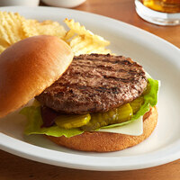 Warrington Farm Meats 5.3 oz. Frozen Burger Patty 80% Lean 20% Fat - 30/Case