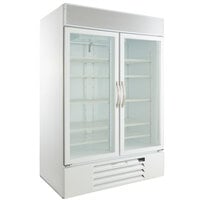 Beverage-Air MMR49HC-1-WB MarketMax 52 inch White Glass Door Merchandiser Refrigerator with Black Interior