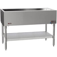 Eagle Group SCP-3 48 inch Ice-Cooled Cold Food Table with Stainless Steel Undershelf and Open Base