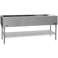 Eagle Group SCP-5 79 inch Ice-Cooled Cold Food Table with Stainless Steel Undershelf and Open Base
