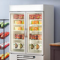 Beverage-Air MMF49HC-1-WS MarketMax 52 inch White Glass Door Merchandising Freezer with Stainless Steel Interior