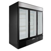 Beverage-Air MMR72HC-1-BB MarketMax 75 inch Black Glass Door Merchandiser Refrigerator with Black Interior