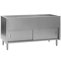 Eagle Group CP4CB 63 1/2 inch Cold Food Table with Enclosed Base and Sliding Doors
