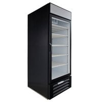 Beverage-Air MMR27HC-1-BS MarketMax 30 inch Black Glass Door Merchandiser Refrigerator with Stainless Steel Interior