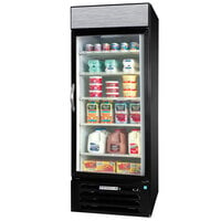 Beverage-Air MMR23HC-1-BS MarketMax 27 inch Black Glass Door Merchandiser Refrigerator with Stainless Steel Interior