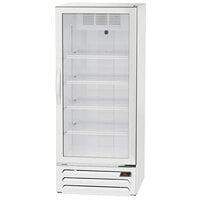 Beverage-Air MMR12HC-1-WS-18 MarketMax 24 inch White Glass Door Merchandiser Refrigerator with Left-Hinged Door and Stainless Steel Interior