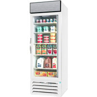 Beverage-Air MMR23HC-1-WB MarketMax 27 inch White Glass Door Merchandiser Refrigerator with Black Interior