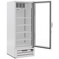 Beverage-Air MMF12HC-1-WS MarketMax 24 inch White Glass Door Merchandising Freezer with Stainless Steel Interior