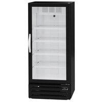 Beverage-Air MMR12HC-1-BS-18 MarketMax 24 inch Black Glass Door Merchandiser Refrigerator with Left-Hinged Door and Stainless Steel Interior