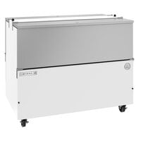 Beverage-Air ST49HC-W-02 49 inch White 2-Sided Cold Wall Milk Cooler with Stainless Steel Interior
