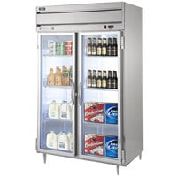 Beverage-Air HRPS2HC-1G Horizon Series 52 inch Glass Door Reach-In Refrigerator